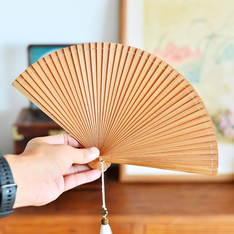 中国风全竹随身小折扇开合顺滑跳舞走秀汉服搭配双面古典日式女式