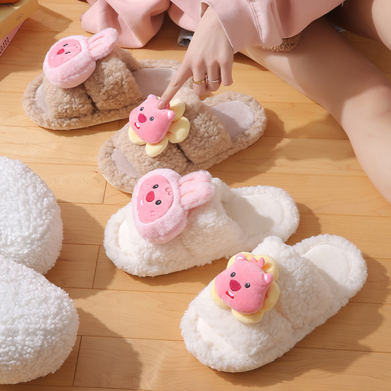 AKM露比大学生一字拖棉拖拖鞋