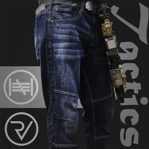 战术加拿大军迷户外弹力牛仔裤