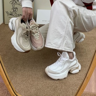 SGIRL TWTW软妹轻便老爹鞋女2026新款百搭透气厚底增高运动休闲鞋