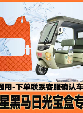 适用五星黑马日光宝盒电动三轮车脚垫雪妮丝脚踩垫脚踏垫防水地垫