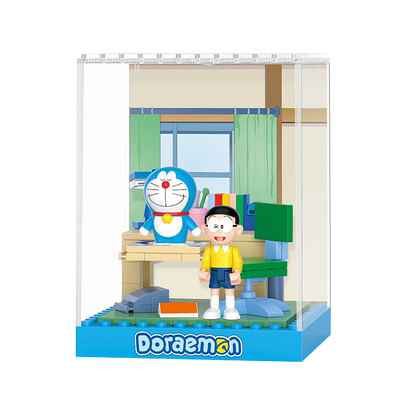 哆啦A梦官方旗舰店微场景积木玩具益智拼装小颗粒创意时光机礼物