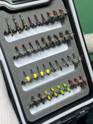 热门款高碳钢微物路亚飞钓钩新手套装饵马口白条桃花手工精绑飞蝇