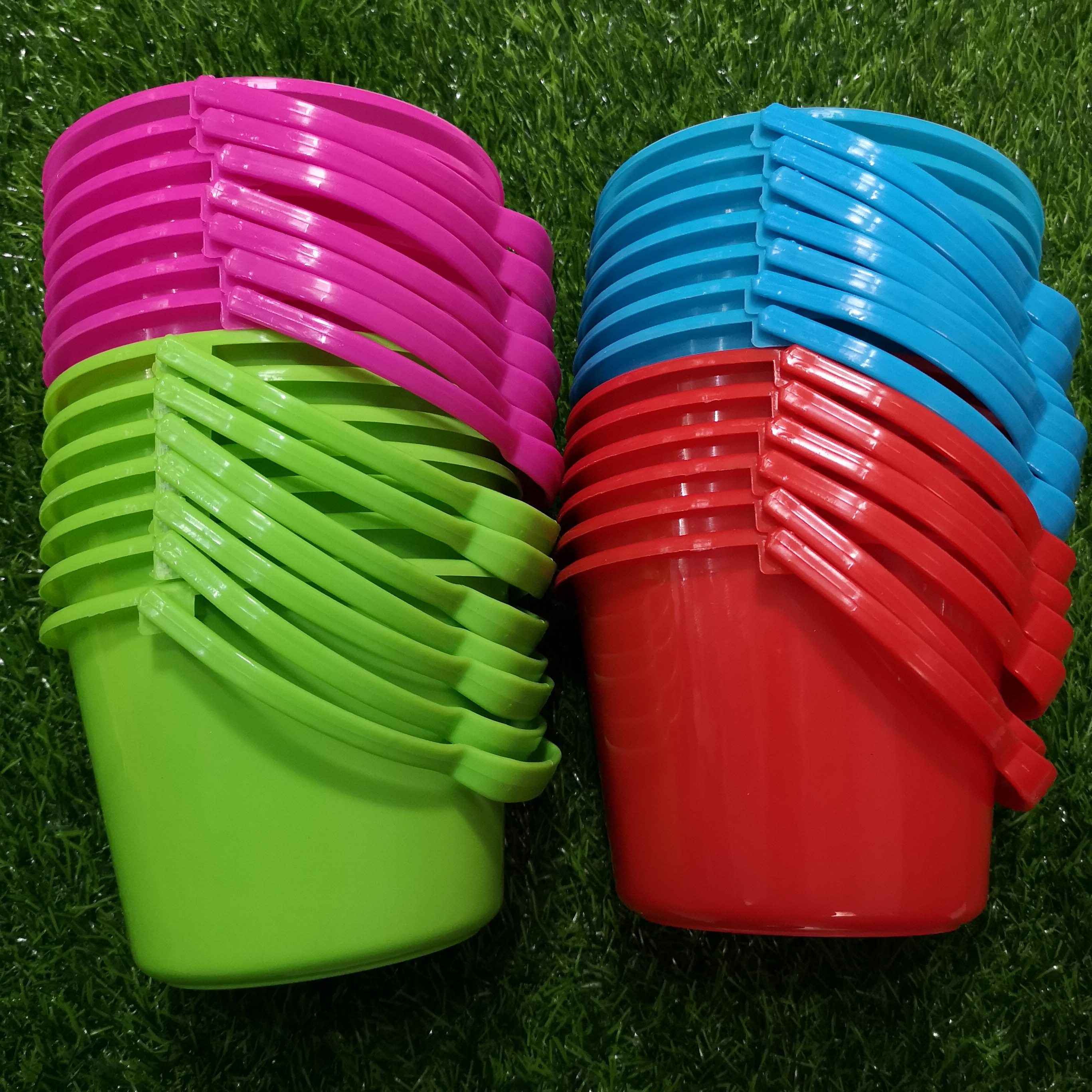 2019儿童沙滩桶小水桶 彩色小桶沙滩过家家玩具 夏季热销