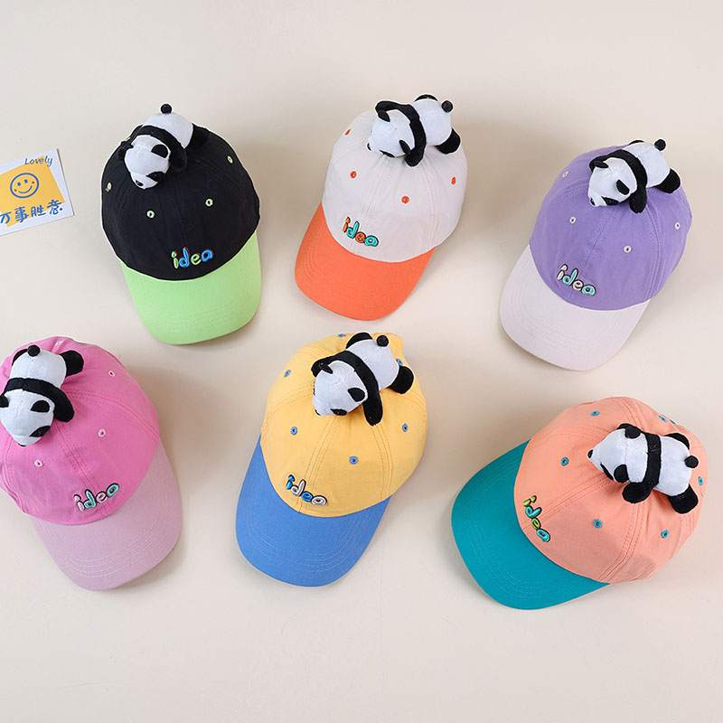 儿童帽子春秋夏季薄款男女童拼色