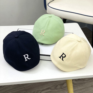 宝宝帽子春秋男童时尚贝雷帽韩版薄款女童鸭舌帽个性儿童侦探帽潮