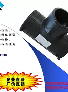 PE管电熔管件三通水管接头自来水管配件钢丝网骨架管黑色全新国标