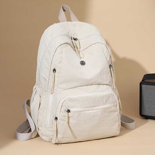 防水尼龙布轻便双肩包女牛津布休闲慵懒风超轻旅游大容量背包女