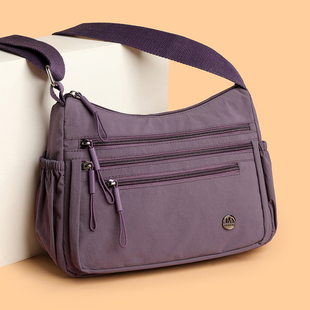 尼龙布多层包包中年女包大气牛津布斜挎包女单肩包轻便百搭妈妈包