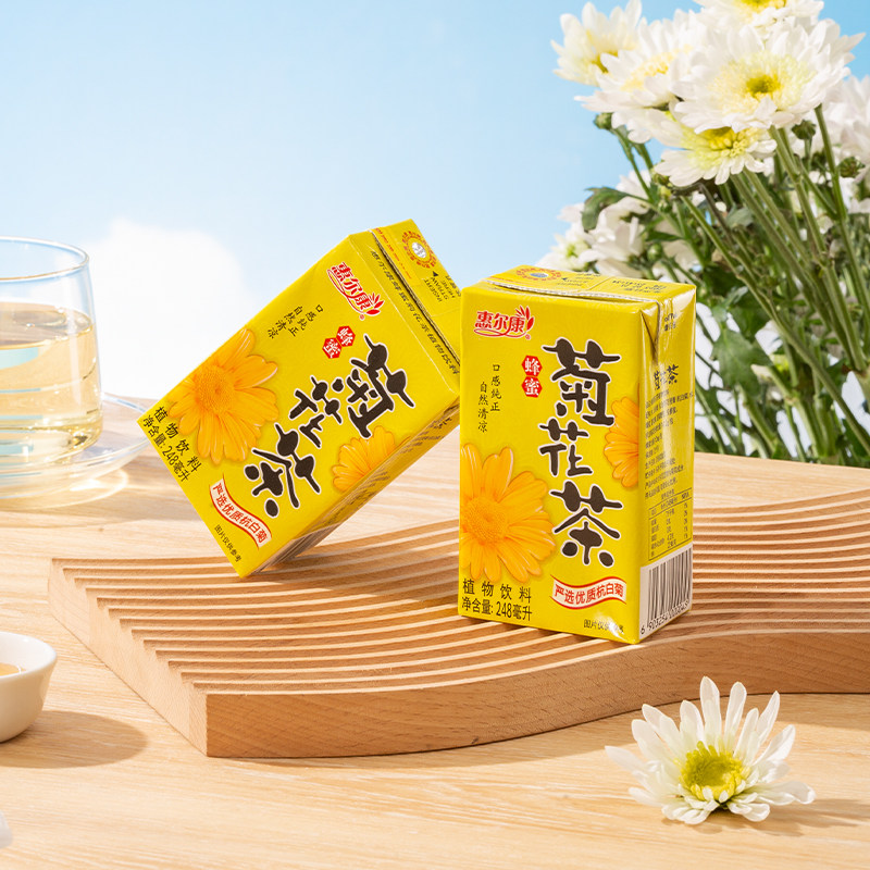 惠尔康蜂蜜菊花茶248ml整箱福建饮料儿时怀旧清凉饮品