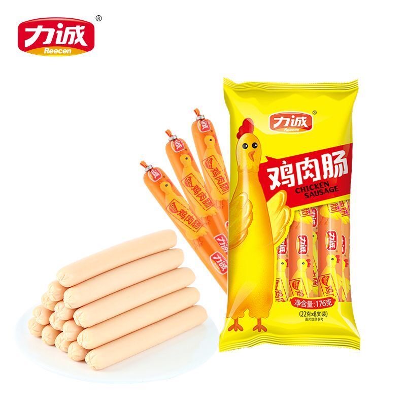力诚泡面火腿肠泡面伙伴176g袋整箱 即食香肠拍档肉食小零食火图片