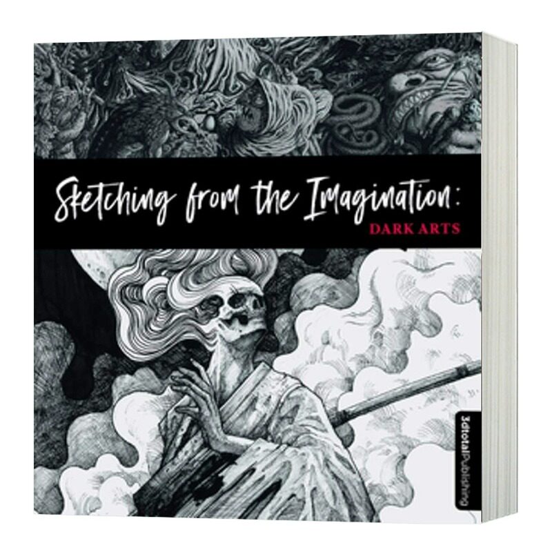 现货 英文原版 Sketching from the Imagination Dark Arts 进口手绘插画技巧速写手稿集绘画插画教程零基础素描临摹画册书籍