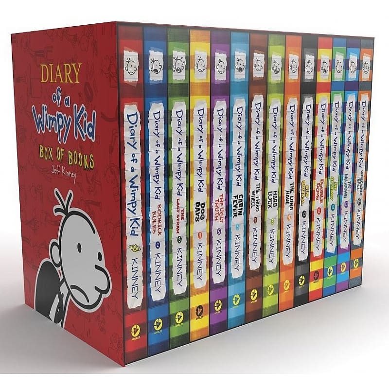 现货 英文原版 小屁孩日记1-14收藏套装 Jeff Kinney 儿童漫画 章节书 Diary of a Wimpy Kid: Box of Books 1-14
