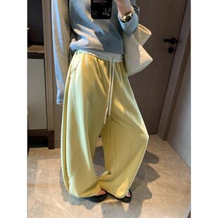 MQ1185 天丝棉混纺立裁分割弯刀剪裁拼接腰休闲裤 摩且 遮胯救星