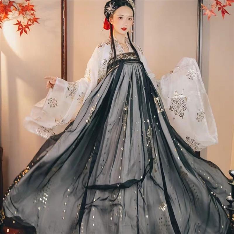 羽梦【羽凰】汉服女仙女裙春夏款超仙飘逸齐胸襦裙中国风学生套装