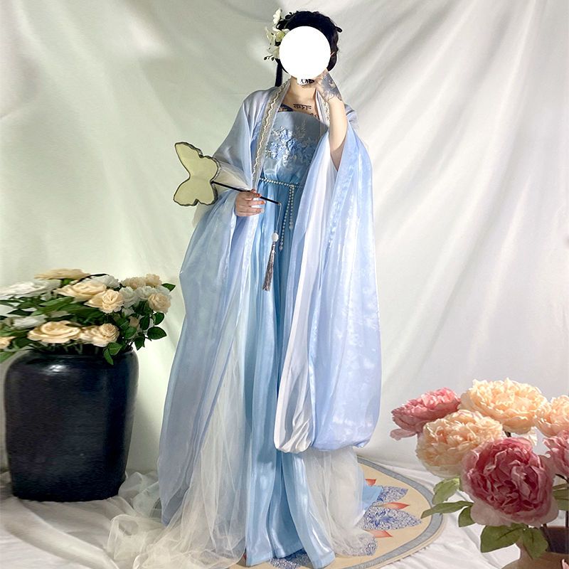 唐制诃子裙【如梦】原创汉服女齐胸襦裙中国风飘逸仙气大袖衫春夏