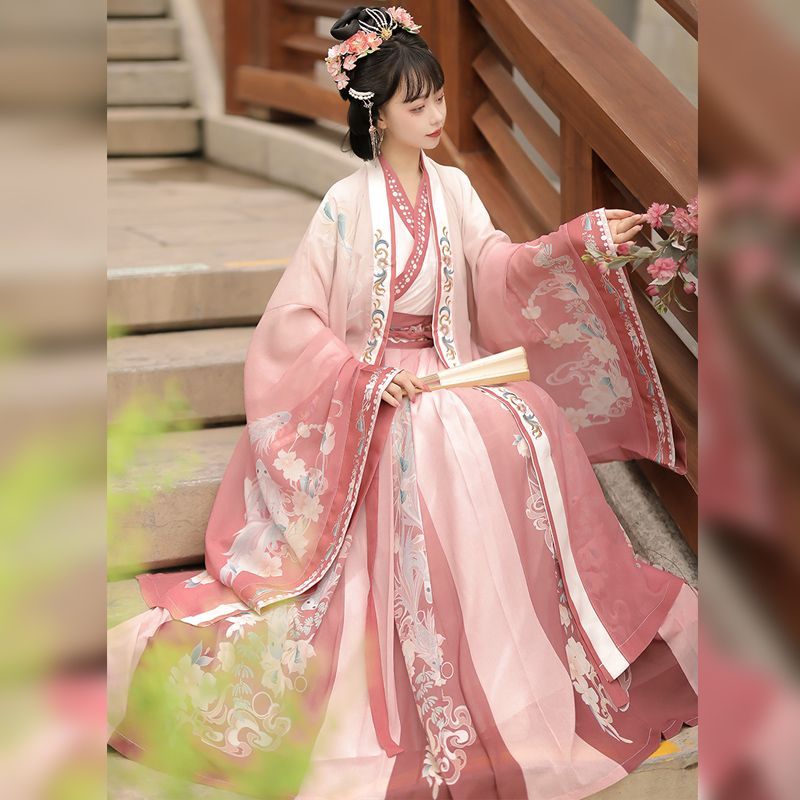 汉服女成人2026新款原创魏晋风春夏款仙气古风大袖衫女装日常套装