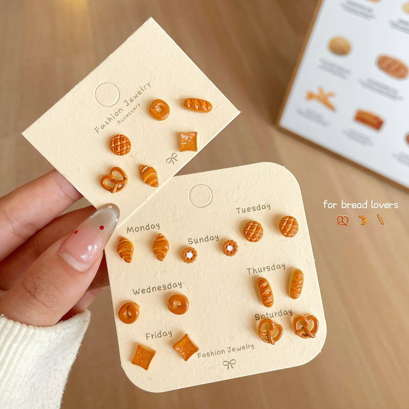 趣味焦糖面包甜甜圈耳钉套装女设计感碱水结卡通猫咪个性可爱耳饰,饰品/流行首饰/时尚饰品新,耳钉,淘宝优惠券,粉丝福利购,淘宝优惠卷