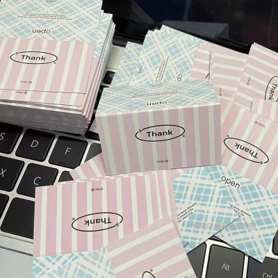 迷你卡头定制对折异形卡片烘焙文创手作包装页眉卡印刷清晰纸张厚