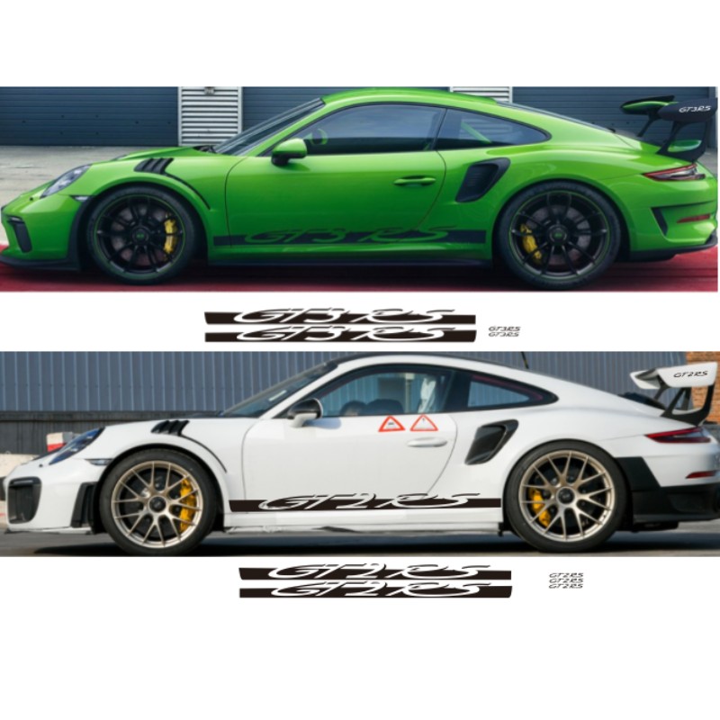 适用于保时捷GT3RS GT2RS汽车贴纸拉花车身侧裙彩条贴画跑车