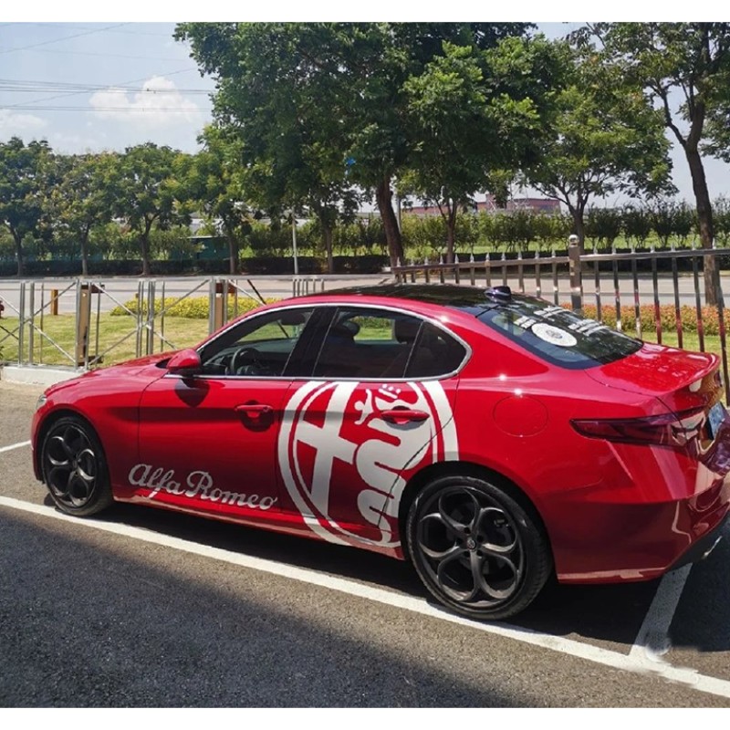 阿尔法罗密欧四叶草车贴Giulia Stelvio GTAM 运动赛道款拉花贴画