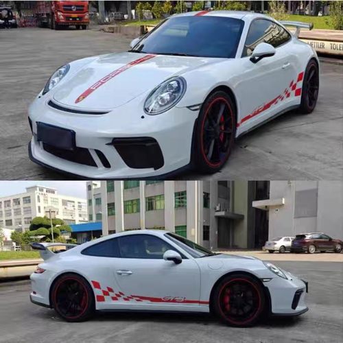 保时捷GT3车身贴纸拉花911 997赛车个性改装车贴汽车机盖侧裙贴画