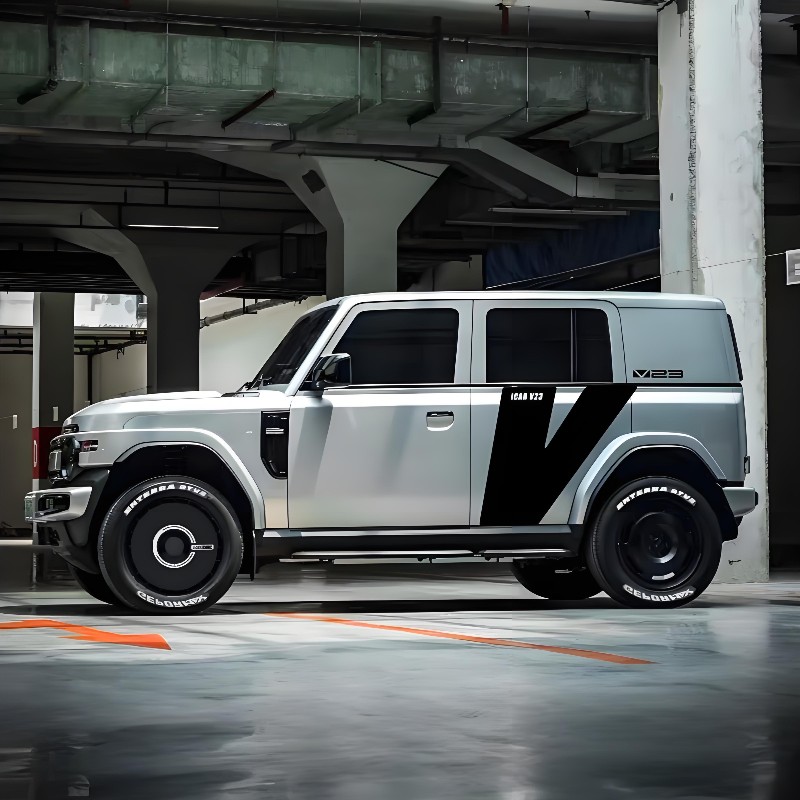 适用于ICARV23车贴拉花 icar03 车身改装贴纸机盖侧裙贴纸