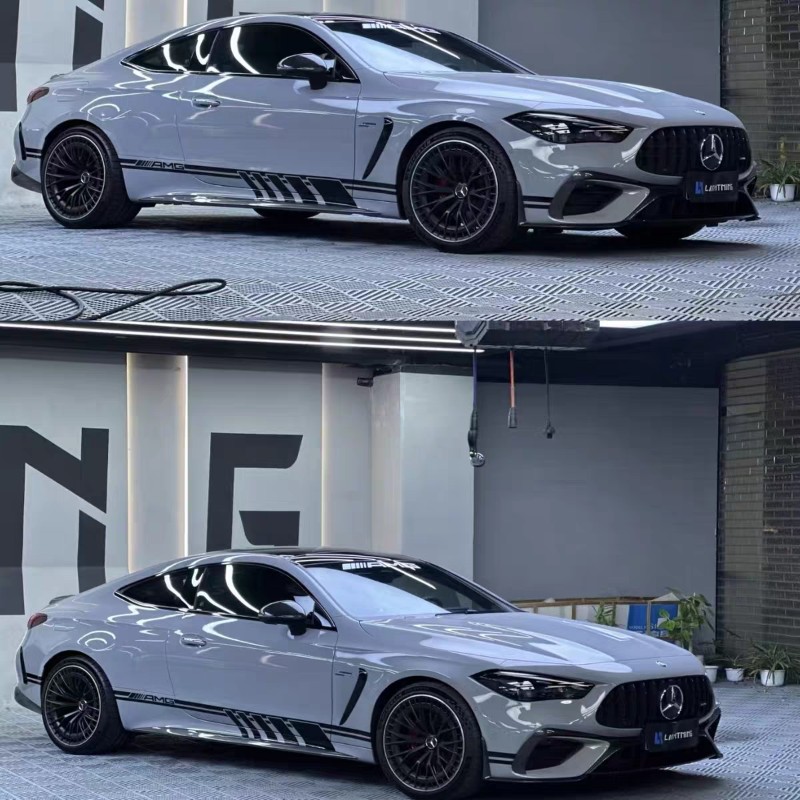 适用于奔驰AMG CLE53 C63 C级车身两侧汽车机盖个性改装彩贴拉花