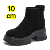 10cm厚底内增高马丁靴小个子短靴女增高松糕鞋 2025新款 休闲瘦瘦靴