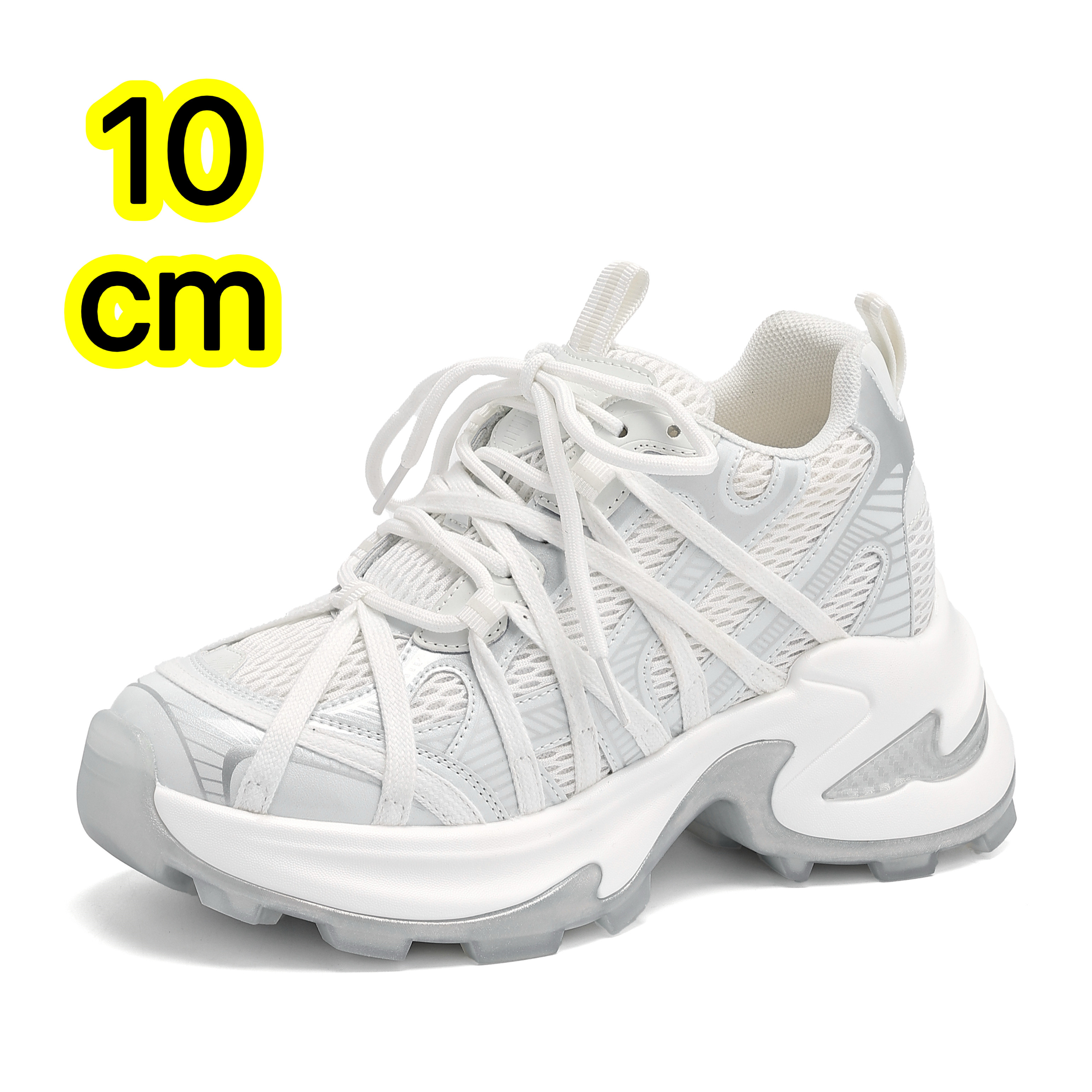 10cm厚底内增高老爹鞋女2026新小个子松糕鞋休闲百搭运动鞋单鞋潮