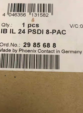 原装 正品 菲尼克斯安全模块 IB IL 24 PSDI 8-PAC 订货 2985688