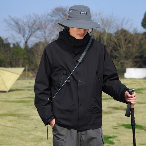 新款秋冬户外冲锋衣男三合一防风水可拆内胆登山服潮流女夹克外套