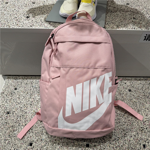 正品nike耐克藕粉色双肩背包男女