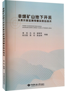 现货包邮 非煤矿山地下开采水患灾害监测预警及防治技术 9787562553953 中国地质大学出版社 曾旺 等