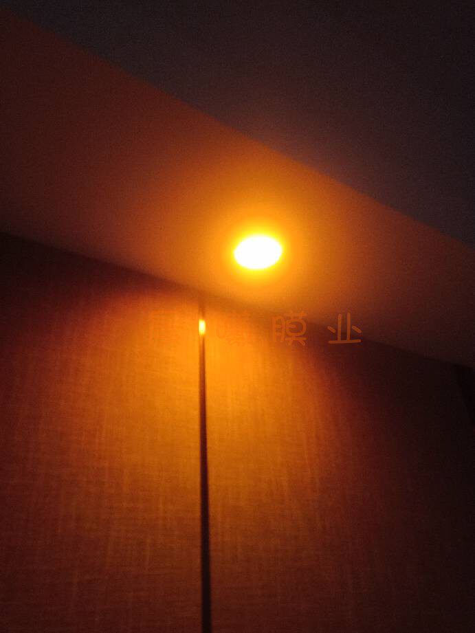 橘红色防蚊驱蚊贴纸白光变暖光贴膜日光灯日落灯灯泡改色变色贴纸