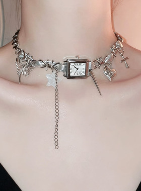 冷淡风小众Y2K朋克手表项链潮酷