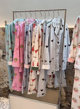 P.J.Sawage秋冬双面磨毛保暖睡衣套装女 轻柔棉质月子服家居服pjs