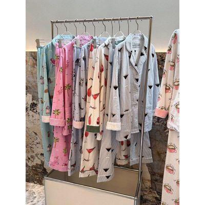 P.J.Sawage秋冬双面磨毛保暖睡衣套装女 轻柔棉质月子服家居服pjs