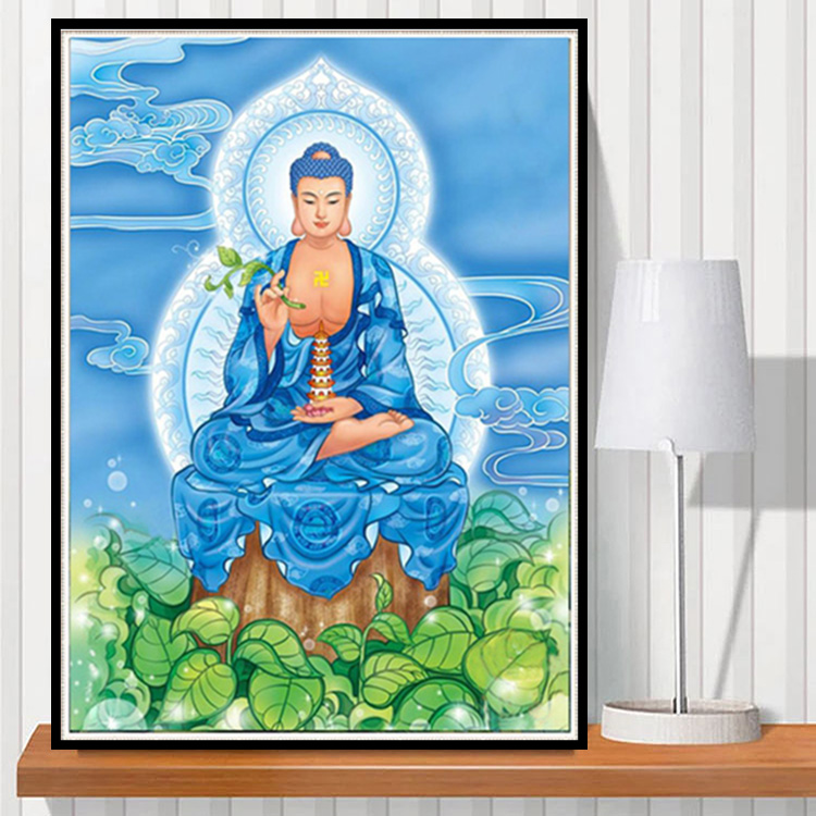 钻石画新款药师琉璃光如来佛像供奉贴钻十字绣满钻唐卡药师佛菩萨
