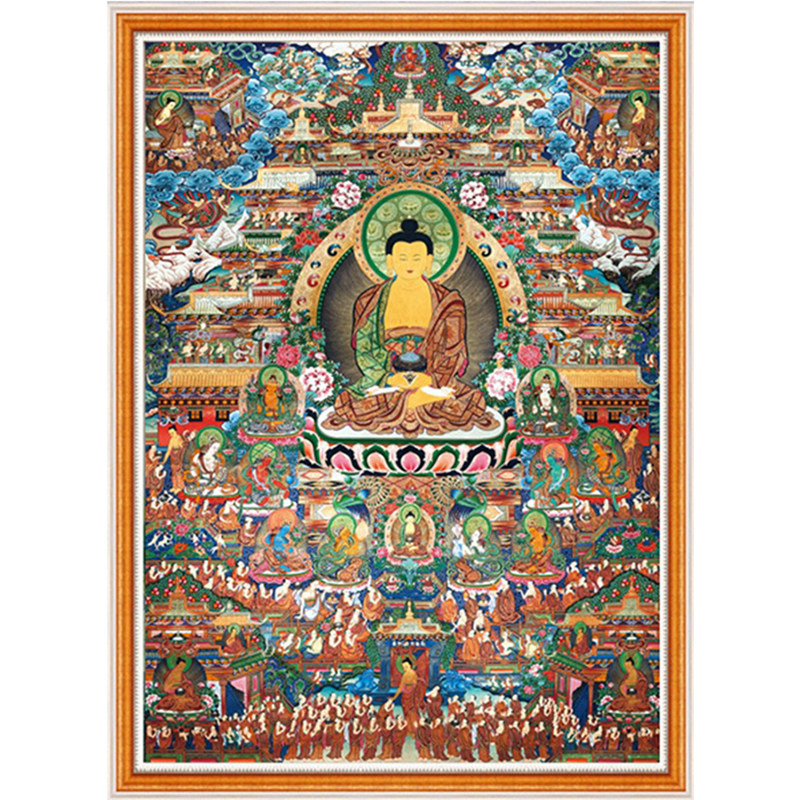 钻石画客厅满钻全佛图唐卡供奉方圆钻菩萨药师佛像玄关贴钻十字绣