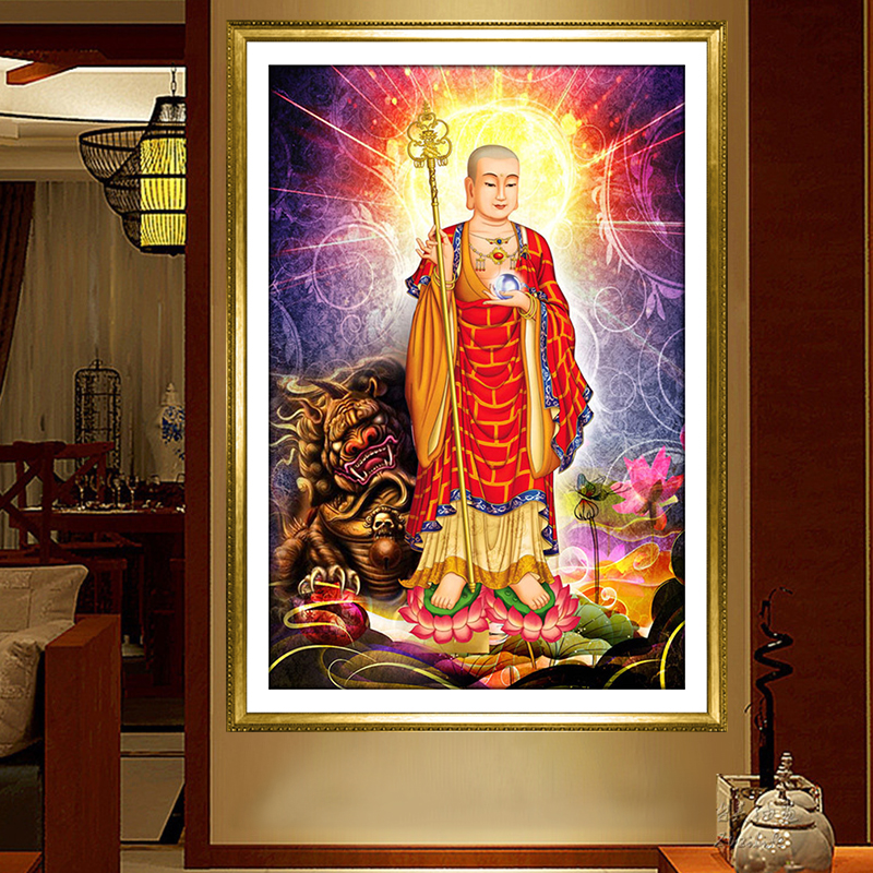 钻石画新款满钻客厅大孝大愿地藏王菩萨贴钻钻石绣十字绣线绣佛像