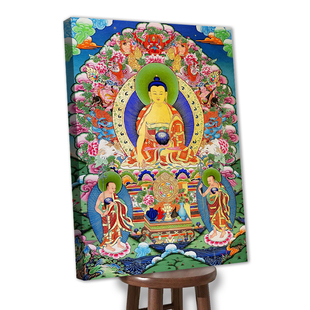 钻石画非成品满钻自己贴释迦牟尼佛客厅竖版玄关装饰画钻石绣唐卡