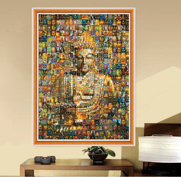 点钻十字绣菩萨唐卡佛堂全佛图释迦摩尼佛像客厅砖石绣钻石画满钻