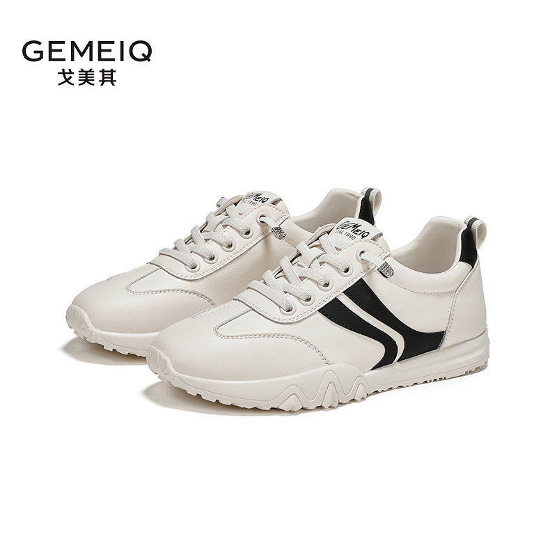 戈美其小白鞋女2024夏季新款软底舒适运动休闲板鞋时尚简约德训鞋