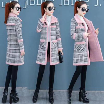 抓绒冬季中长款时尚摇粒绒外套