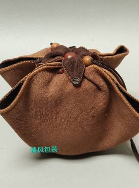 紫砂茶壶建盏荷叶茶巾锦袋杯袋