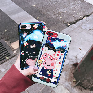 社会人苹果x手机壳小猪佩奇iPhone8plus软壳6