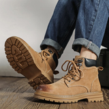 大黄靴马丁靴男户外登山鞋中帮踢不烂工装靴子B253-9002-P115，男鞋马丁靴，星座814A（原电商B253）