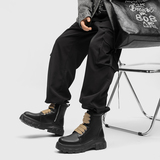 马丁靴男侧拉链英伦朋克复古骑行机车靴B253-9261-P110，男鞋马丁靴，星座814A（原电商B253）