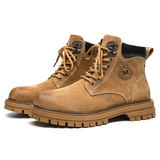 马丁靴男加绒大黄靴复古厚底工装靴9711-115-加绒120，男鞋马丁靴，星座814A（原电商B253）